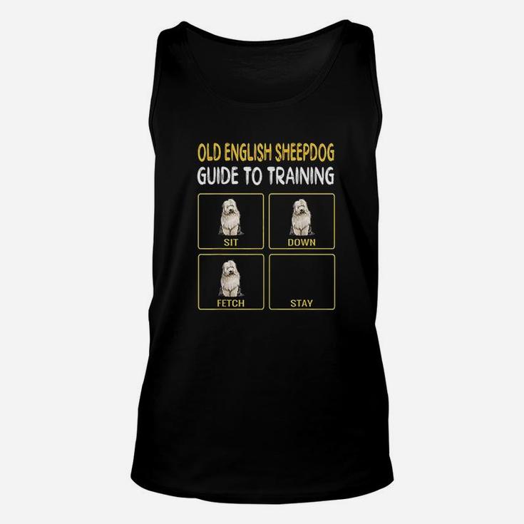 Funny Old English Sheepdog Guide To Training Dog Obedience Unisex Tank Top