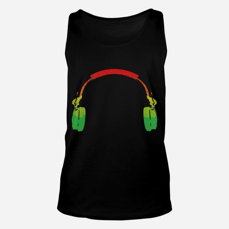 Funny Rasta Gift For Men Women Cool Rasta Colors Headphone Unisex Tank Top
