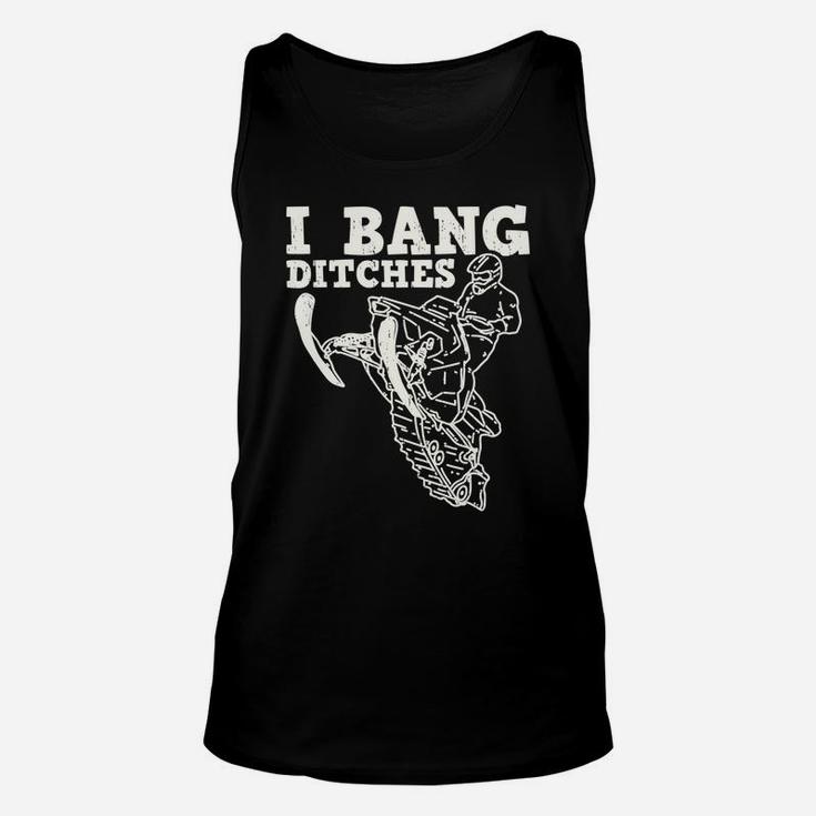 Funny Snowmobile Rider I Bang Ditches Snowmobiling Racer Unisex Tank Top