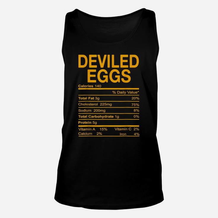 Funny Thanksgiving Food - Deviled Eggs Nutrition Facts Unisex Tank Top