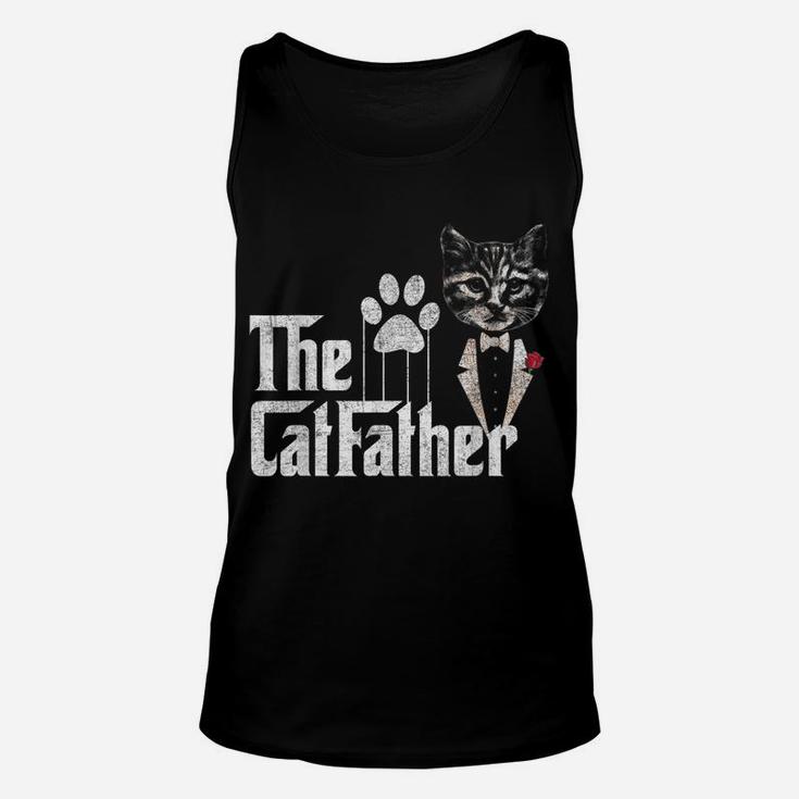 Funny The Catfather Cat Dad Lovers Fathers Day Unisex Tank Top