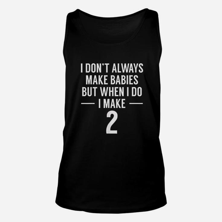 Funny Twins Announcement Unisex Tank Top