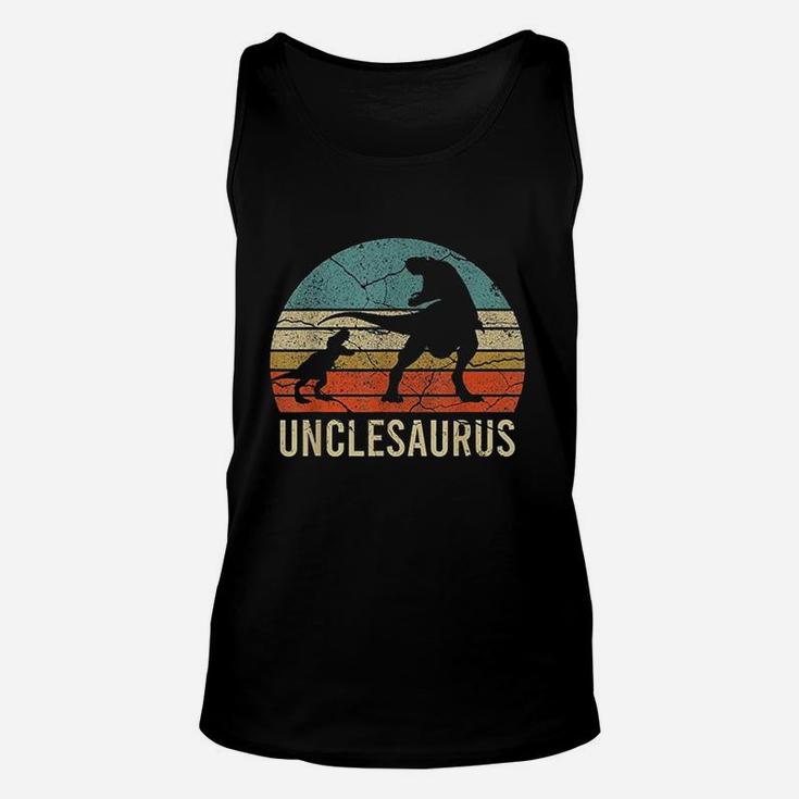 Funny Uncle Dinosaur Daddy Dad Gift 2 3 4 Kids Unclesaurus Unisex Tank Top