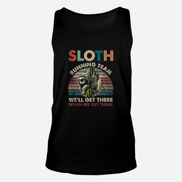 Funny Vintage Sloth Running Team Marathon Runners Jogging Unisex Tank Top