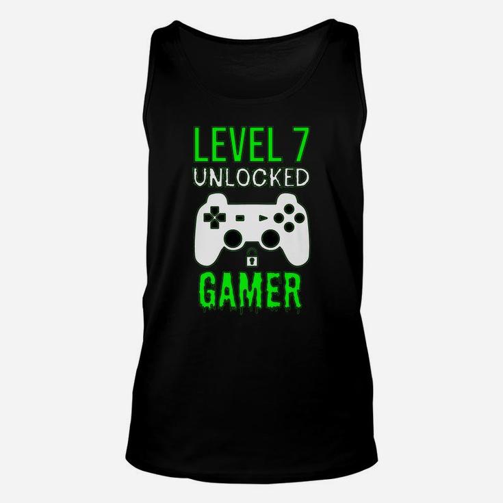 Gamer 7Th Birthday Funny Gift - Level 7 Unlocked Gamer Unisex Tank Top