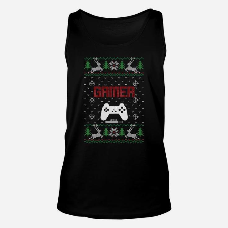 Gamer Christmas Sweatshirt Xmas Gaming Gifts Retro Unisex Tank Top