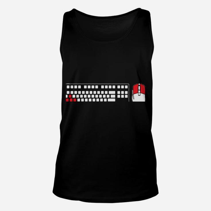 Gaming Pc Keyboard Mouse Christmas Gift Gamer Heartbeat Unisex Tank Top