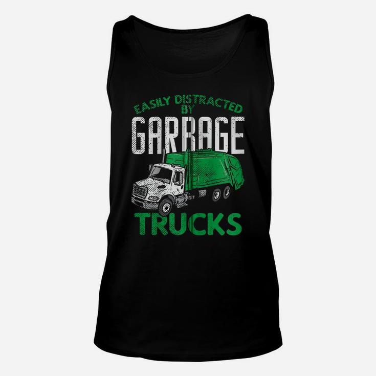 Garbage Dump Truck Excavator I Funny Easily Distracted Gift Zip Hoodie Unisex Tank Top