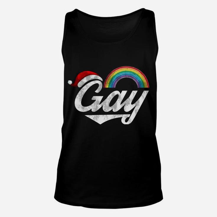 Gay Santa Rainbow Lgbt-Q Pride X-Mas Holiday Christmas Gifts Sweatshirt Unisex Tank Top