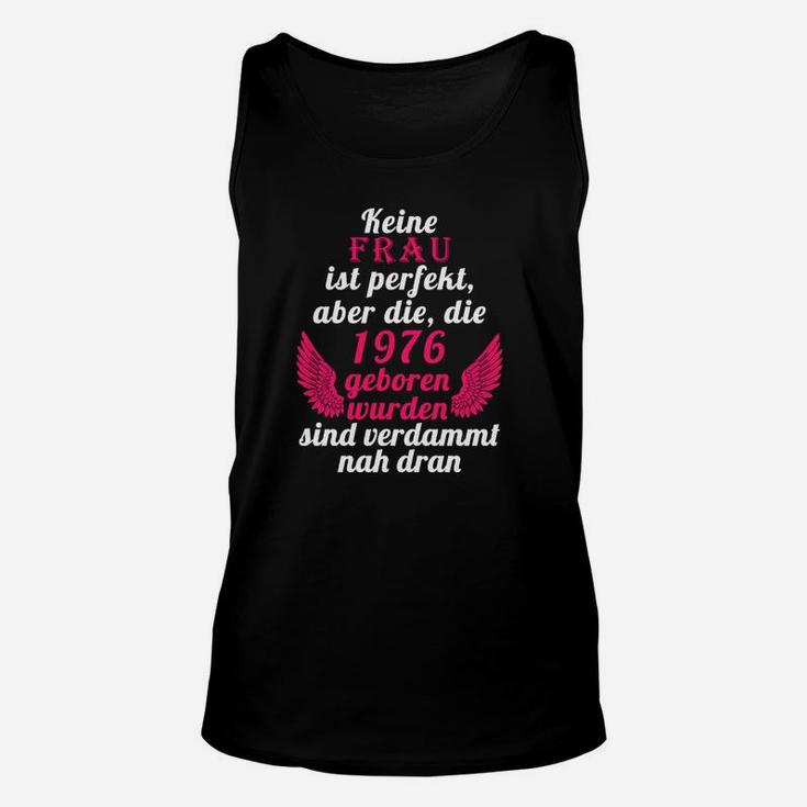 Geburtstags-Unisex TankTop 1976 Frauen Flügel-Design, Jahrgang Perfektion Tee