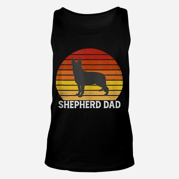 German Shepherd Gifts - Retro Shepherd Dad Shepard Dog Lover Unisex Tank Top