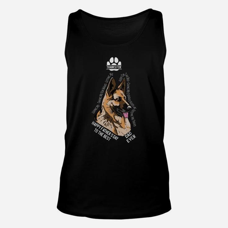 German Shepherd Thank You Happy Father's Day Dog Dad Unisex Tank Top