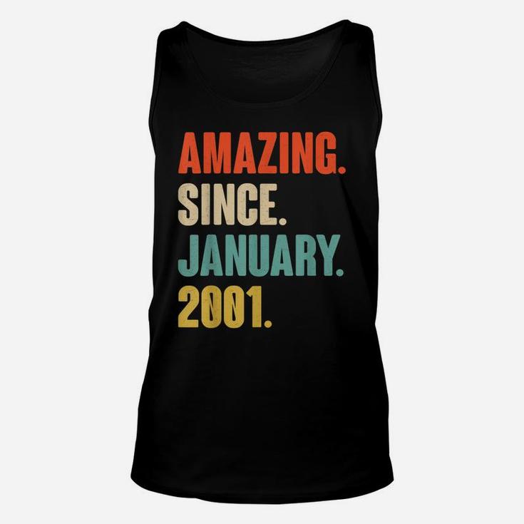 Gift For 20 Year Old - Amazing Since January 2001 Birthday Unisex Tank Top