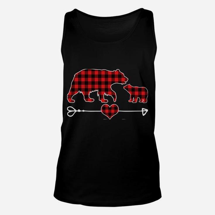 Gigi Bear Christmas Pajama Red Plaid Buffalo Family Gift Sweatshirt Unisex Tank Top