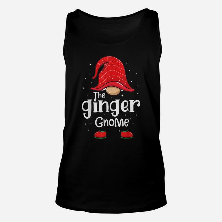 Ginger Gnome Funny Christmas Matching Family Pajama Unisex Tank Top