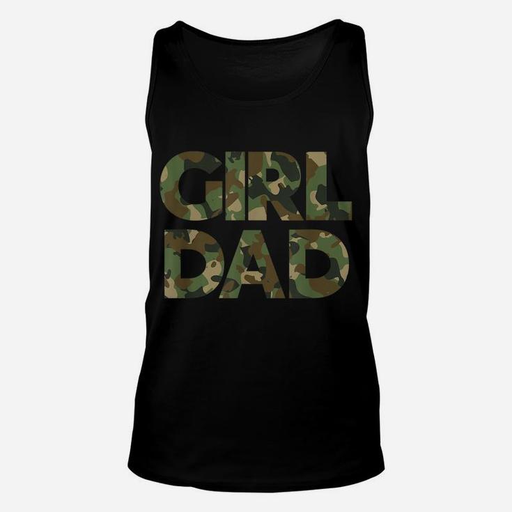Girl Dad Camo Shirt For Men Dad Of Girl Outnumbered Girl Dad Unisex Tank Top