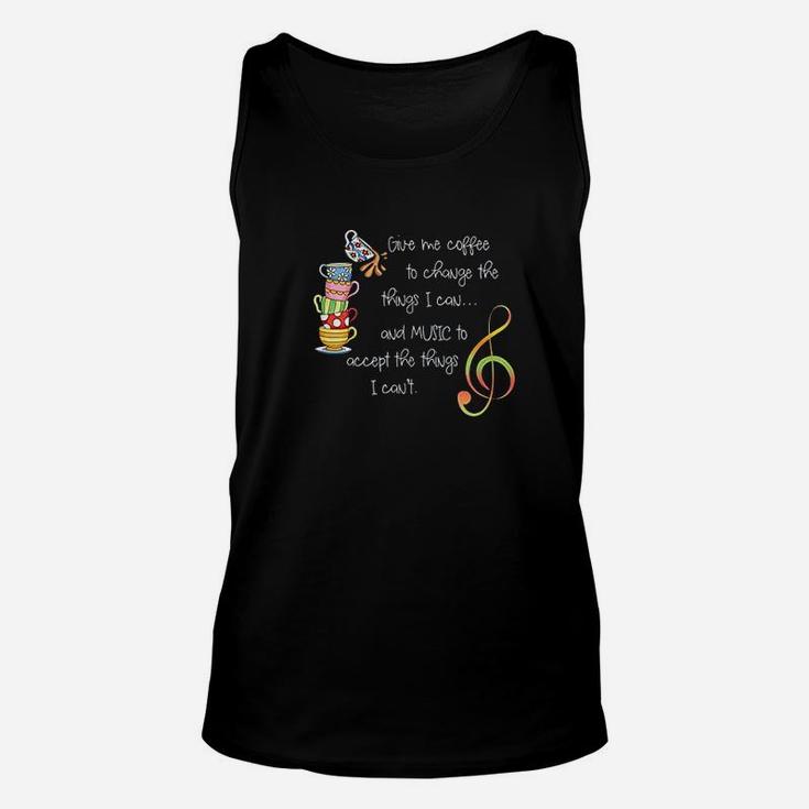 Give Me Coffee Or Music Coffee And Music Lovers Unisex Tank Top