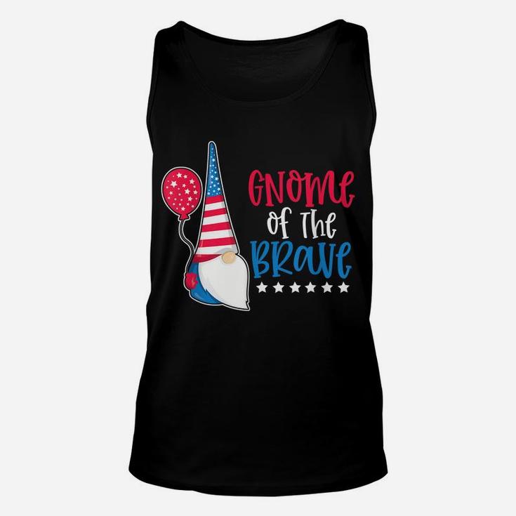 Gnome Of The Brave 4Th Of July Patriotic Red White Blue Usa Unisex Tank Top