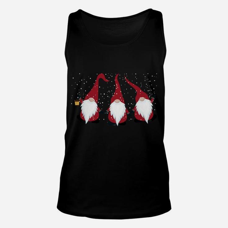 Gnome Santa Merry Christmas Snowing Funny Festive Holiday Unisex Tank Top