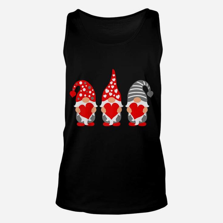 Gnomes Hearts Valentine Day Shirts For Couple Raglan Baseball Tee Unisex Tank Top
