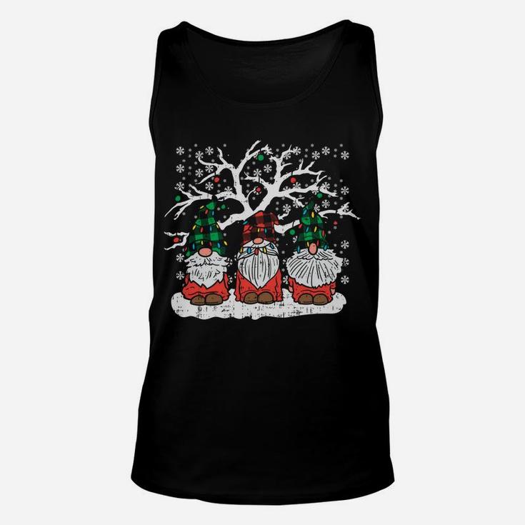 Gnomes Plaid Hat Christmas Garden Xmas Pajama Men Women Gift Sweatshirt Unisex Tank Top