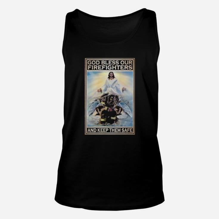 God Bless Our Firefighters And Keep Them Safe Unisex Tank Top