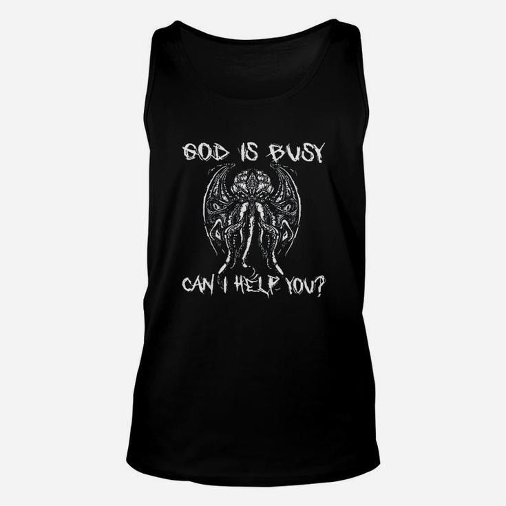 God Is Busy Can I Help You Unisex Tank Top
