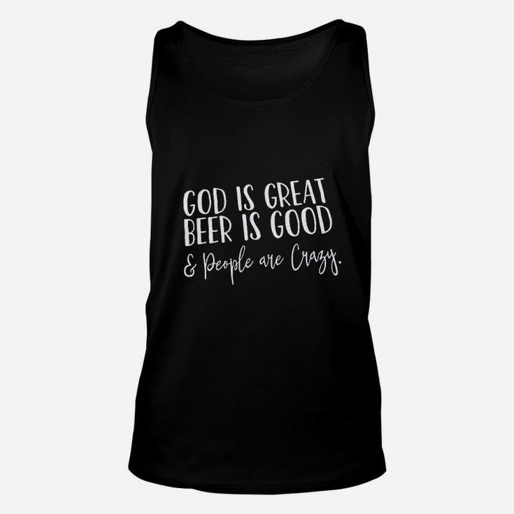 God Is Great Beer Is Good Unisex Tank Top