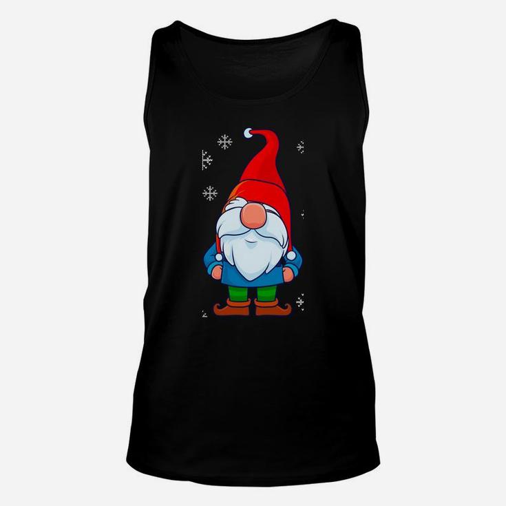 God Jul, Swedish Tomte Gnome, Scandinavian Merry Christmas Unisex Tank Top