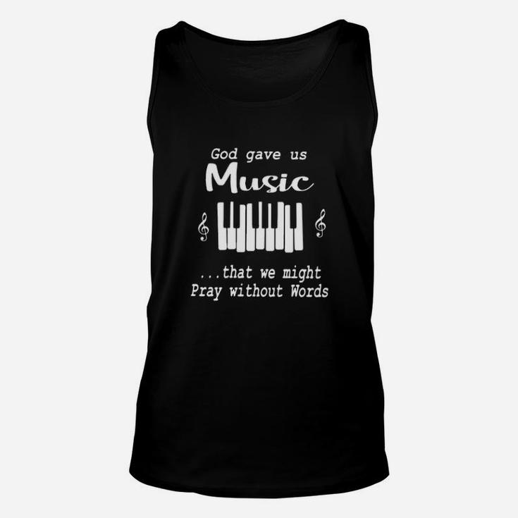 God Over Us Music That We Might Pray Without Words Unisex Tank Top