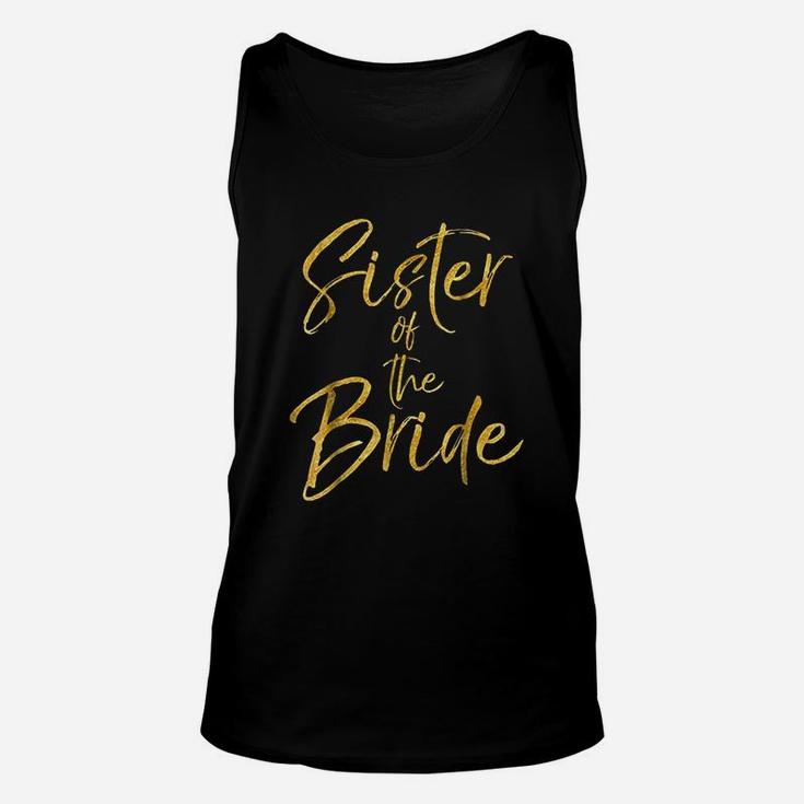 Gold Sister Of The Bride Cute Bridal Party Unisex Tank Top