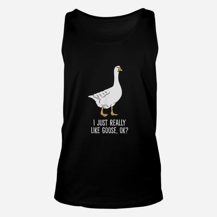 Goose I Just Really Like Goose Birds Unisex Tank Top
