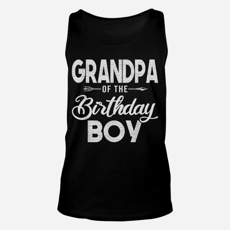 Grandpa Of The Birthday Boy Son Matching Family For Grandma Unisex Tank Top