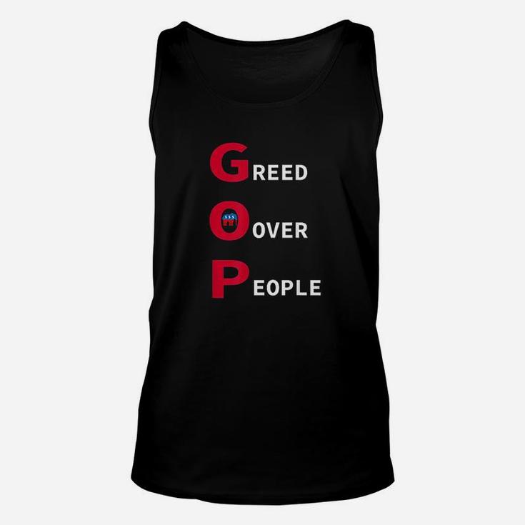 Greed Over People Statement Unisex Tank Top