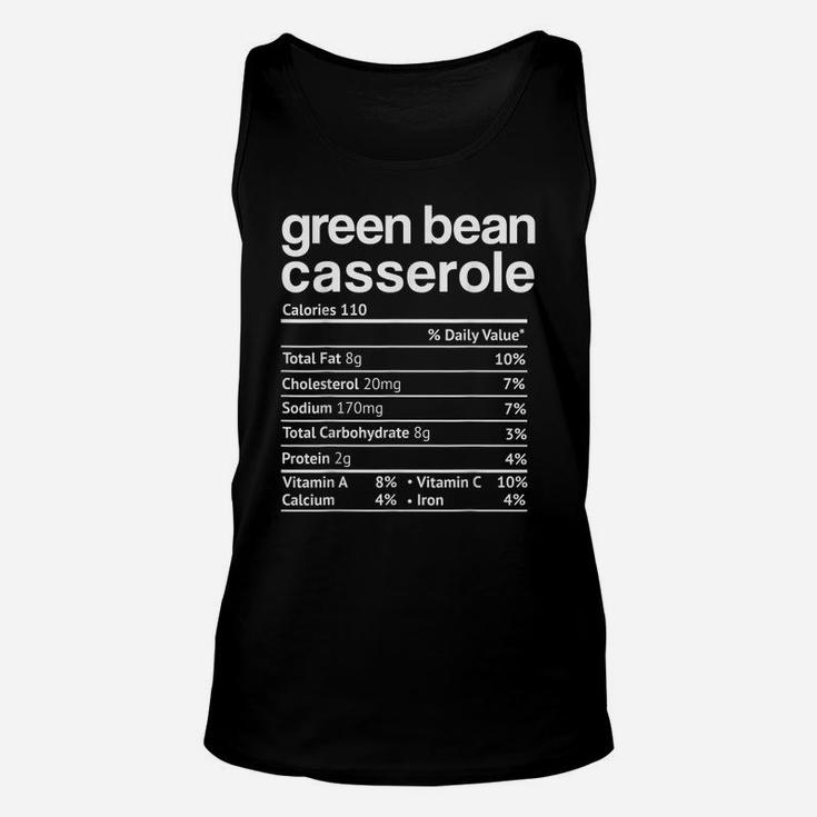 Green Beans Casserole Nutrition Facts Funny Thanksgiving Unisex Tank Top