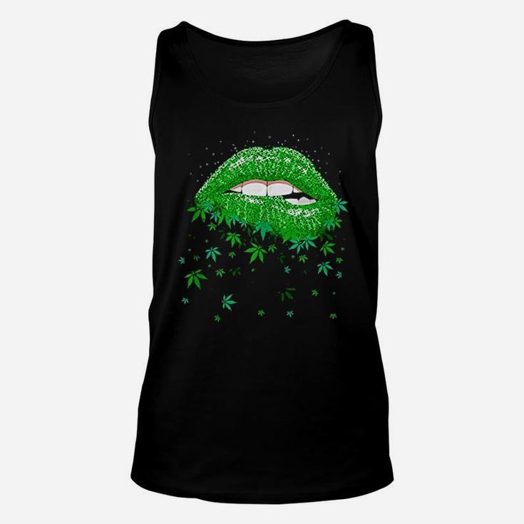 Green Lips Unisex Tank Top