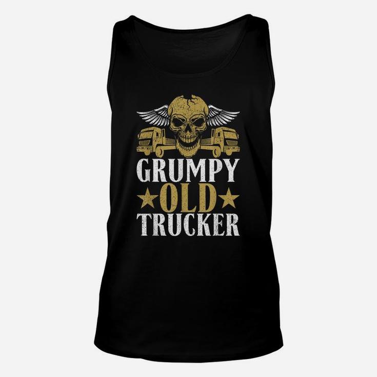 Grumpy Old Trucker Truck Driver Unisex Tank Top