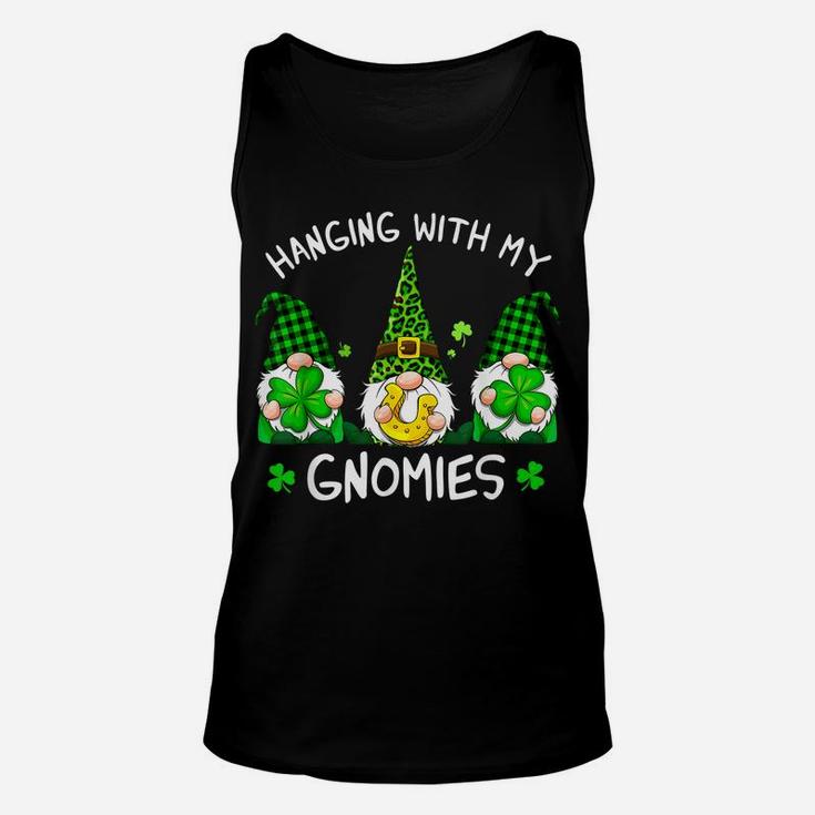 Hanging With My Gnomies St Patricks Day Gnome Shamrock Irish Unisex Tank Top