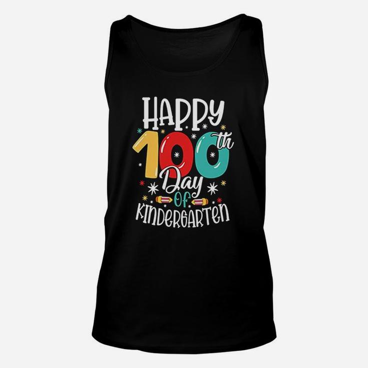 Happy 100th Day Of Kindergarten Colorful Gift For Kids Unisex Tank Top