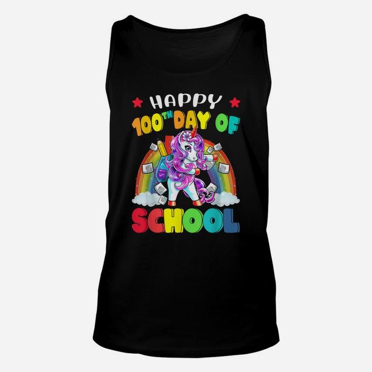 Happy 100Th Day Of School Unicorn Teacher & Student Gift Unisex Tank Top