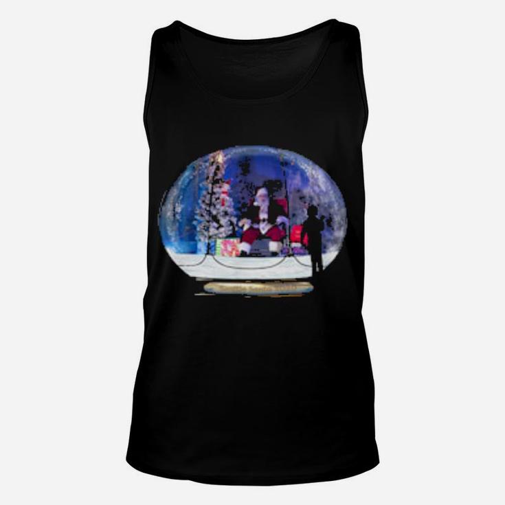 Happy Holidays From Seattle Santa In His Snow Globe Unisex Tank Top