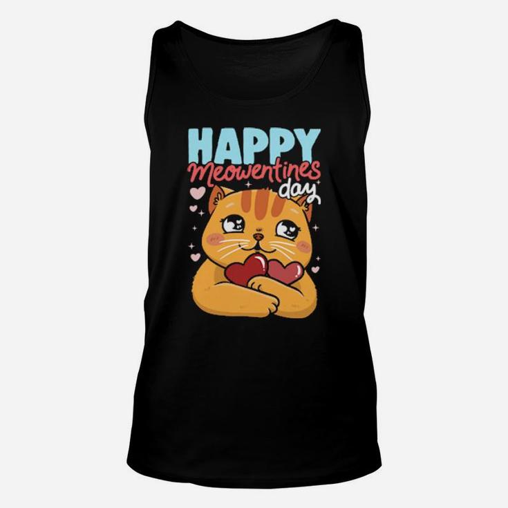 Happy Meowentine's Day Cat Valentine's Day Heart Cats Unisex Tank Top