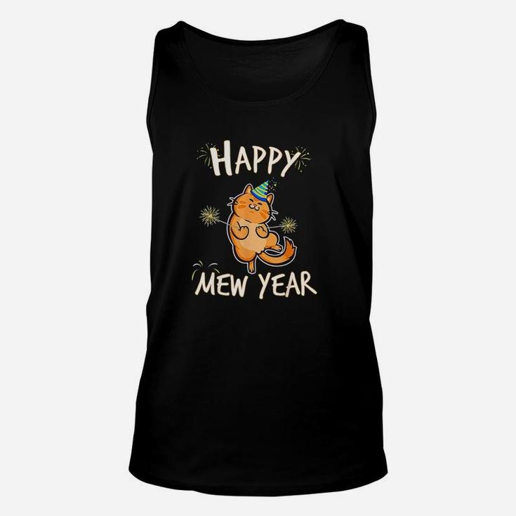 Happy Mew Year Funny Cat New Years Eve Party Supplies Unisex Tank Top