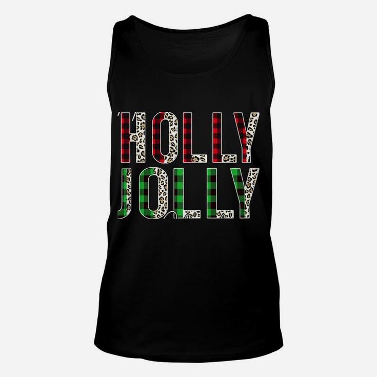 Have A Holly Xmas Jolly Christmas Red Buffalo Plaid Sweatshirt Unisex Tank Top