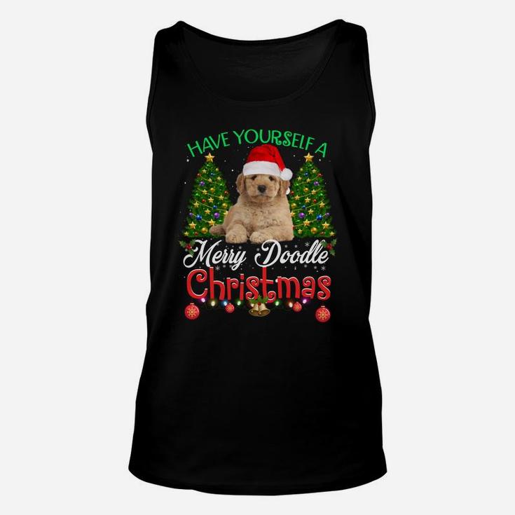Have Yourself A Merry Doodle Christmas Goldendoodle Dog Love Unisex Tank Top