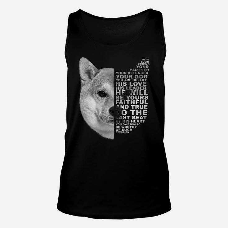 He Is Your Friend Your Partner Your Dog Shiba Inu Fox Dogs Unisex Tank Top