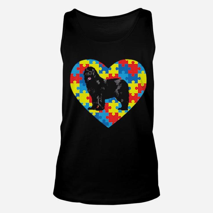 Heart Autism Newfoundland Autism Awareness Valentine Gifts Unisex Tank Top