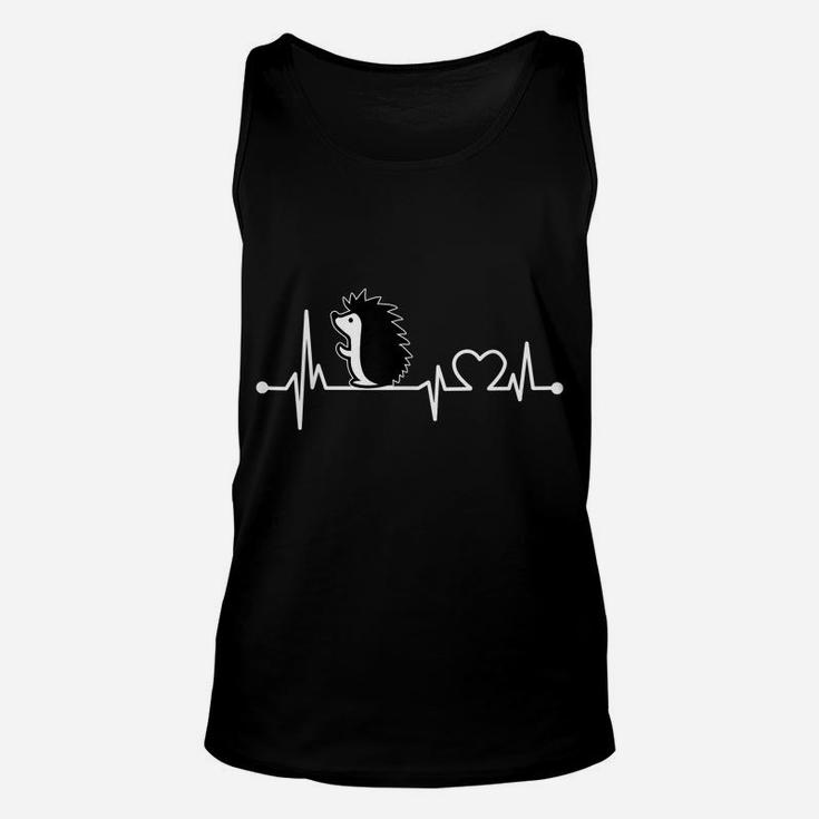 Hedgehog Heartbeat  Funny Animal Cool Lover Gift Unisex Tank Top