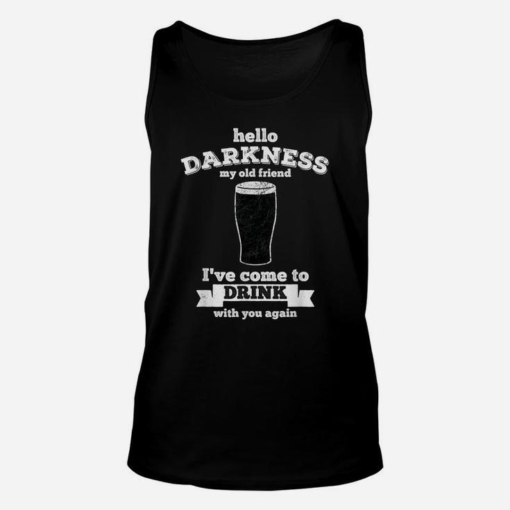 Hello Darkness My Old Friend Stout Beer Lover Retro Unisex Tank Top