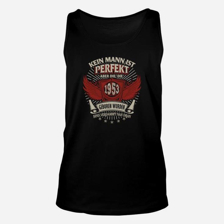 Herren Unisex TankTop Jahrgang 1953 Perfekt Nähe, Geburtstags-Unisex TankTop mit Flügeln